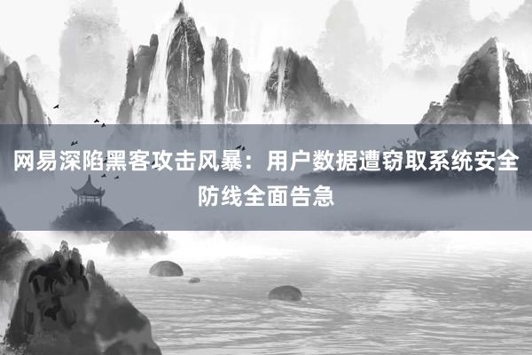 网易深陷黑客攻击风暴：用户数据遭窃取系统安全防线全面告急