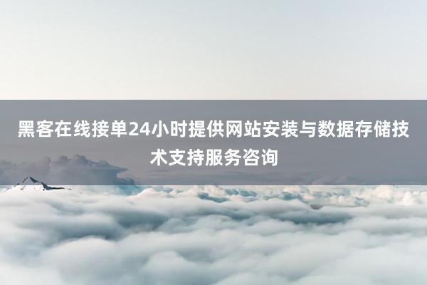 黑客在线接单24小时提供网站安装与数据存储技术支持服务咨询