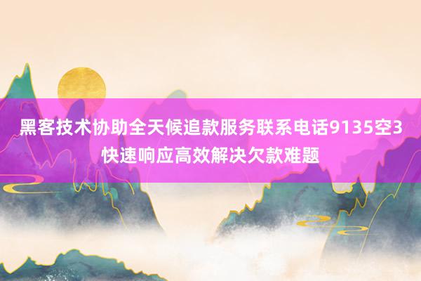 黑客技术协助全天候追款服务联系电话9135空3快速响应高效解决欠款难题